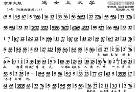 [京东大鼓]送女上大学简谱