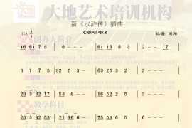新《水浒传》插曲《啦啦啦》简谱