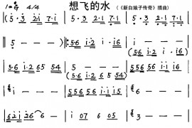 想飞的水(《新白娘子传奇》插曲)简谱