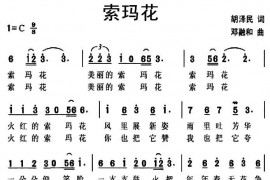 索玛花（胡泽民词邓融合曲）简谱