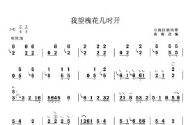 我望槐花几时开（黄梅改编版）音乐简谱