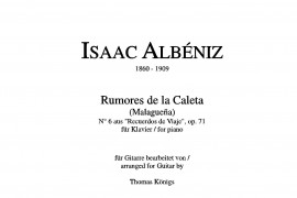 Rumores De La Caleta(No.6 aus Recuerdos de Viajeop.71)（古典吉他）音乐简谱