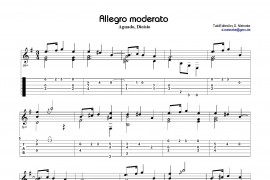 aguado allegro moderato（古典吉他）音乐简谱