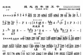 提起当年泪不干1简谱