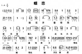 蝶恋简谱