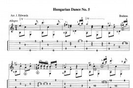 古典吉他：From the Dance（Hungarian Dance No.5）音乐简谱