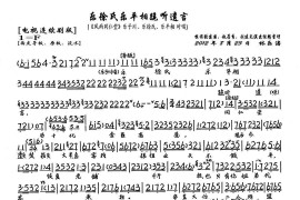 乐徐氏乐平相跪听遗言（《风雨同仁堂》选段、琴谱）简谱