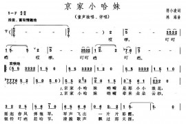 京家小哈妹简谱