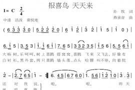 报喜鸟,天天来简谱