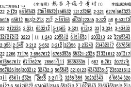 想当年梅子青时1简谱