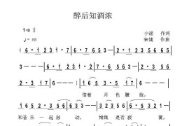 醉后知酒浓音乐简谱