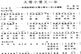 大雪小雪又一年(电视剧《大雪小雪又一年》插曲)简谱