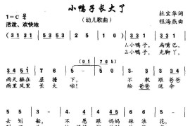 小鸭子长大了简谱