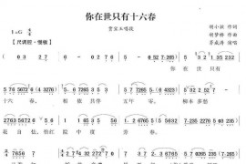 你在世只有十六春简谱