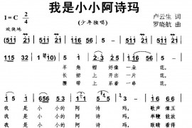 我是小小阿诗玛简谱