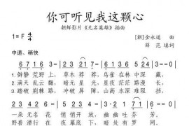 你可听见我这颗心简谱