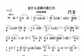 说什么前朝天数已尽（《洪母骂畴》选段）简谱