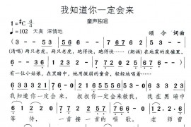我知道你一定会来简谱