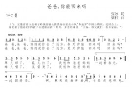爸爸，你能回来吗简谱