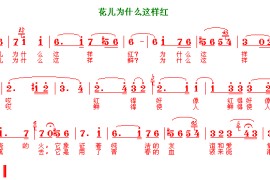 花儿为什么这样红音乐简谱