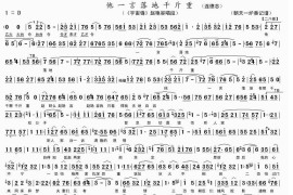 他一言落地千斤重（《宇宙锋》赵艳荣唱段）简谱
