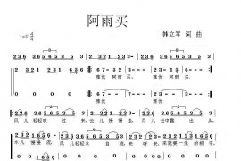 阿雨买简谱