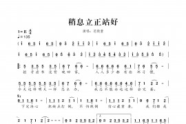 稍息立正站好简谱