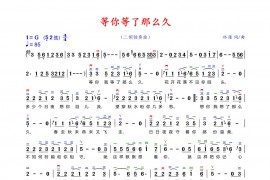 等你等了那么久（二胡谱）音乐简谱