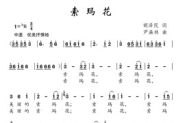 索玛花（胡泽民词尹森林曲）简谱