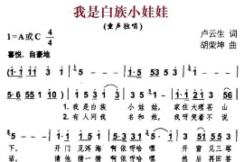 我是白族小娃娃简谱