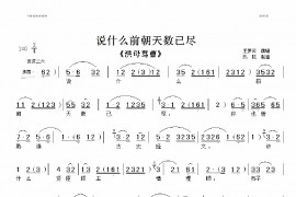 说什么前朝天数已尽简谱
