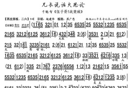 兄长说话欠思论（《战樊城》选段、琴谱）简谱