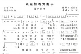 紧紧握着党的手简谱