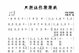 只想让你抱抱我（作词：杜劲松 作曲：阿酩）音乐简谱