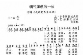 朝气蓬勃的一伙简谱