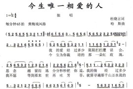 今生唯一相爱的人（黄梅戏戏歌）简谱
