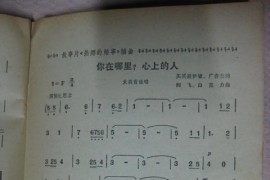你在哪里？心上的人1（电影《热娜的婚事》插曲）简谱