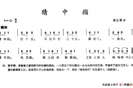 猜中指简谱