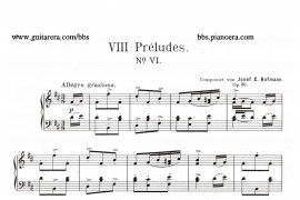 Eight Preludes Op.30（8首前奏曲 6. b小调）音乐简谱