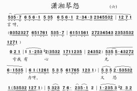 潇湘琴怨(6)简谱