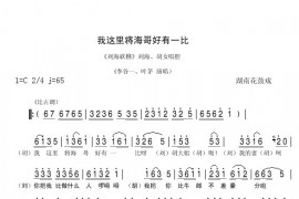 我这里将海哥好有一比简谱