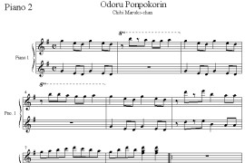 odoru_ponpokorin简谱