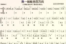 我一剑能挡百万兵简谱