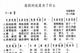 你别问这是为了什么简谱