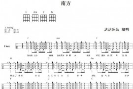南方（尤克里里弹唱谱）音乐简谱