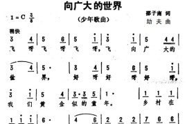 向广大的世界简谱