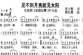 见不到太阳就见月亮(电视剧《京都纪事》插曲)简谱