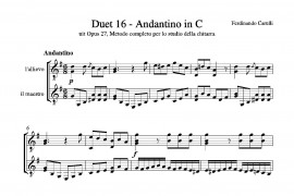 Metodo Completo Op.27-3（古典吉他二重奏练习·16）音乐简谱