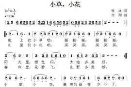 小草，小花简谱