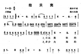 拾贝壳简谱